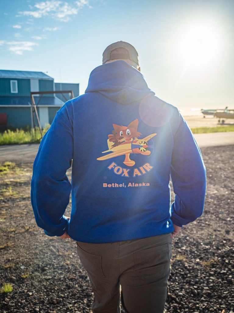 Official Fox Air Blue Hoodie in Bethel Alaska